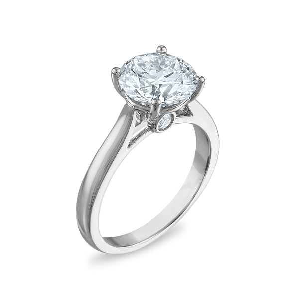 Red Hot Deal 3 CTW Round Lab Grown Diamond Solitaire Engagement Ring in 14KT White Gold