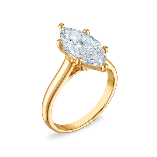 Red Hot Deal 3-1/2 CTW Marquise Lab Grown Diamond Solitaire Ring in 14KT Gold