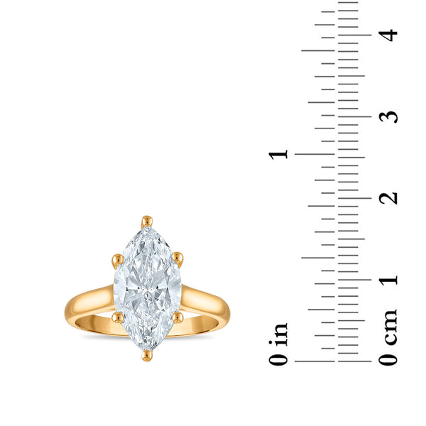 Red Hot Deal 3-1/2 CTW Marquise Lab Grown Diamond Solitaire Ring in 14KT Gold