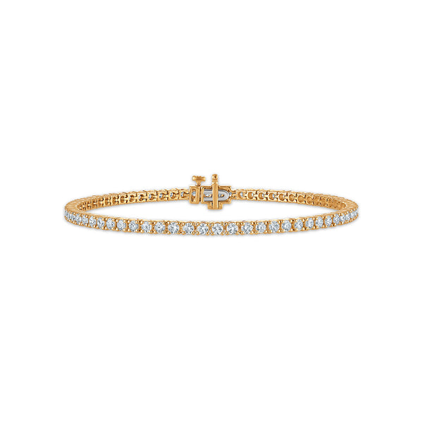 Red Hot Deal 3 CTW Lab Grown Diamond Tennis 7-Inch Bracelet in 10KT Yellow Gold