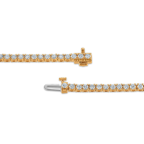 Red Hot Deal 3 CTW Lab Grown Diamond Tennis 7-Inch Bracelet in 10KT Yellow Gold