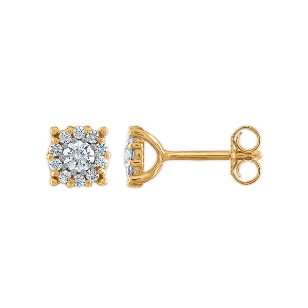 Red Hot Deal 1/2 CTW Lab Grown Diamond Earrings in 10KT Gold