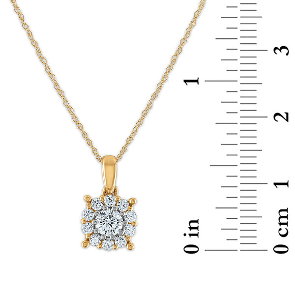 Red Hot Deal 1/2 CTW Lab Grown Diamond Pendant in 10KT Gold