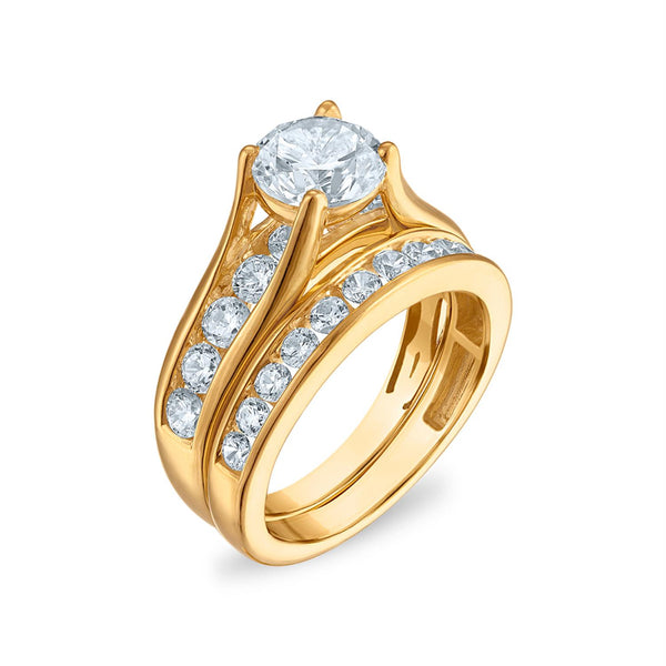 Red Hot Deal 3 CTW Lab Grown Diamond Bridal Set in 14KT Gold