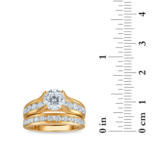 Red Hot Deal 3 CTW Lab Grown Diamond Bridal Set in 14KT Gold