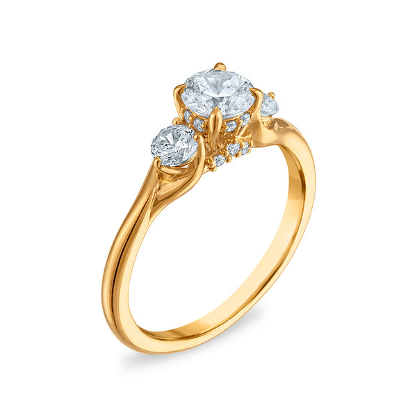 Red Hot Deal Three Stone Diamond Ring in 10KT Gold
