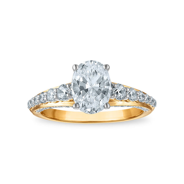 Red Hot Deal 2-1/4 CTW Lab Grown Diamond Engagement Ring in 10KT Yellow Gold