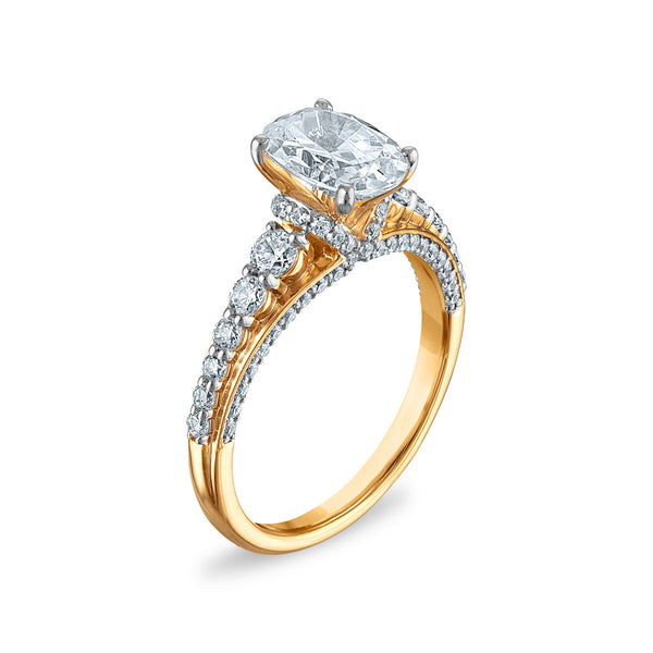 Red Hot Deal 2-1/4 CTW Lab Grown Diamond Engagement Ring in 10KT Yellow Gold