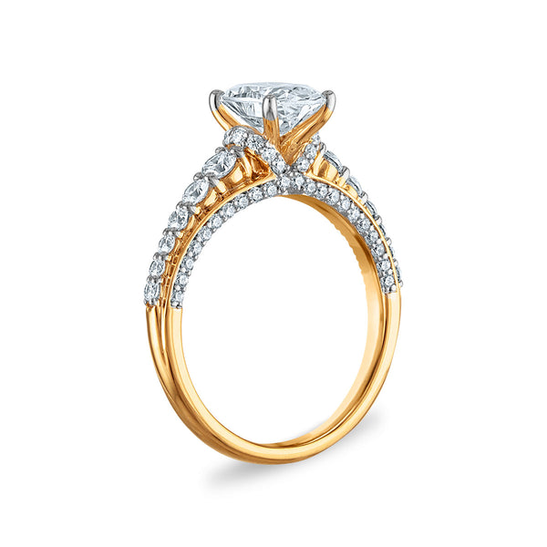 Red Hot Deal 2-1/4 CTW Lab Grown Diamond Engagement Ring in 10KT Yellow Gold