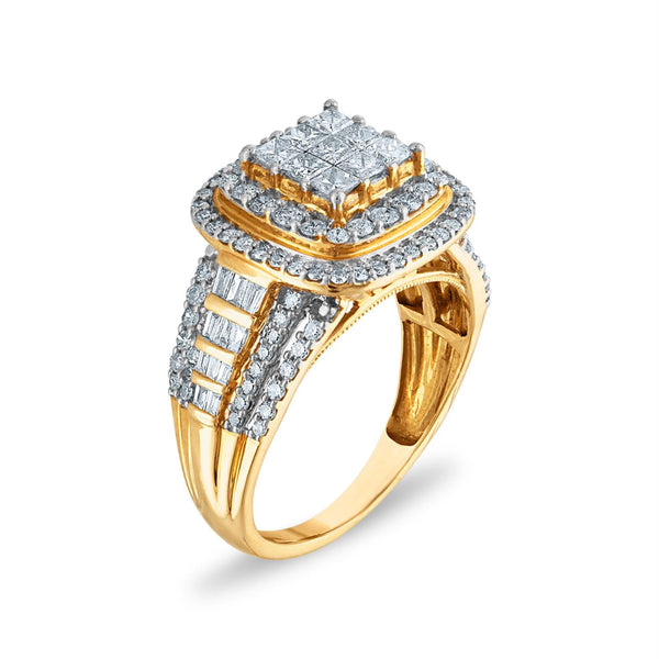 Red Hot Deal 1-1/2 CTW Diamond Engagement Ring in 10KT Yellow Gold