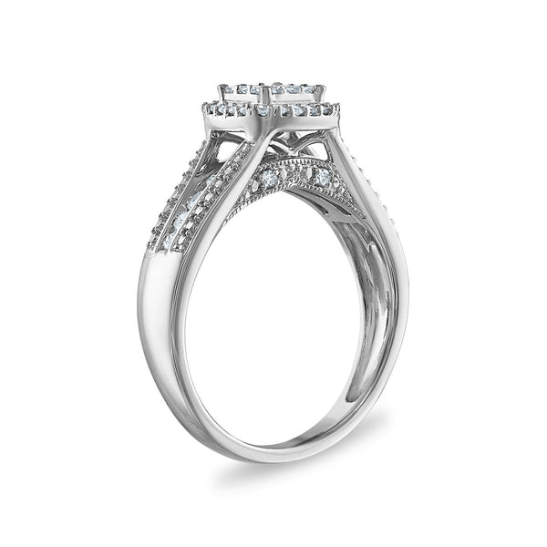 Red Hot Deal 1/2 CTW Diamond Engagement Ring in 10KT White Gold