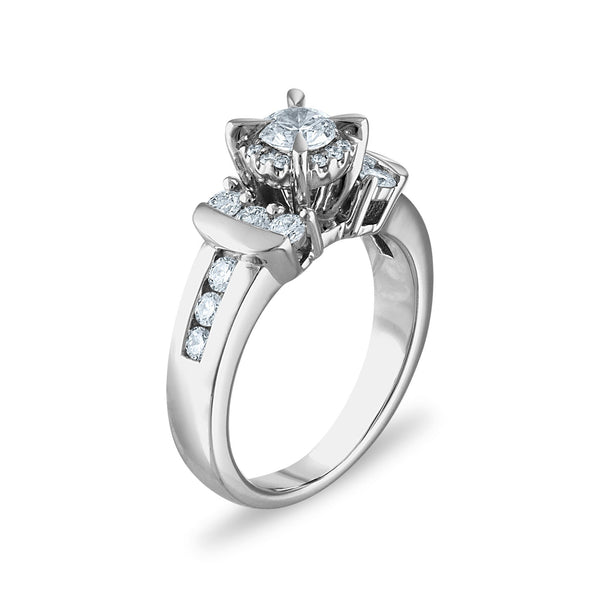 Signature Diamond Dreams 1 CTW Diamond Engagement Ring in 14KT White Gold