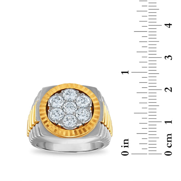 Signature 2 CTW Diamond Rolex-look Ring in 14KT White and Yellow Gold