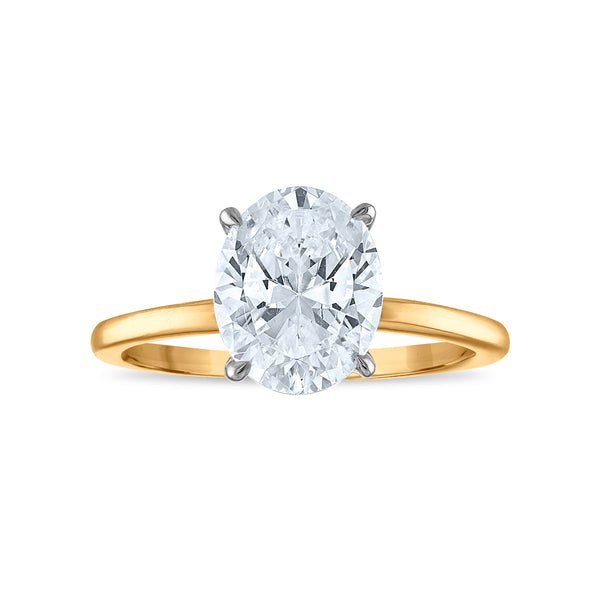 Signature EcoLove Diamond Dreams 2 CTW Lab Grown Oval Solitaire Ring in 14KT Gold