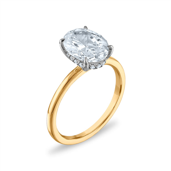 Signature EcoLove Diamond Dreams 2 CTW Lab Grown Oval Solitaire Ring in 14KT Gold