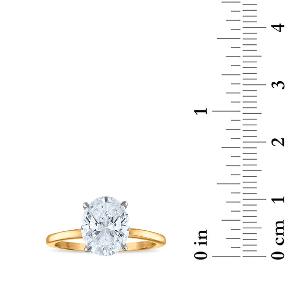 Signature EcoLove Diamond Dreams 2 CTW Lab Grown Oval Solitaire Ring in 14KT Gold