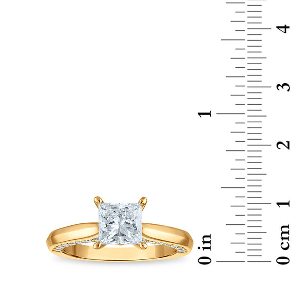 Signature EcoLove 2 CTW Lab Grown Diamond Princess Engagement Ring in 14KT Gold