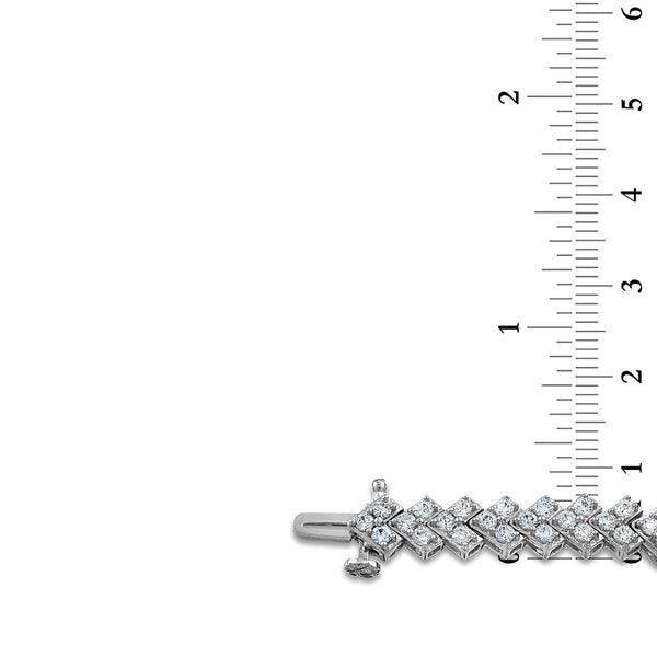 Signature EcoLove 4 CTW Lab Grown Diamond 7.25-inch Tennis Bracelet in 14KT White Gold