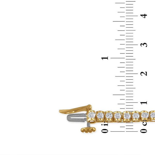 Signature EcoLove 3 CTW Diamond 7-inch Tennis Bracelet in 14KT Yellow Gold