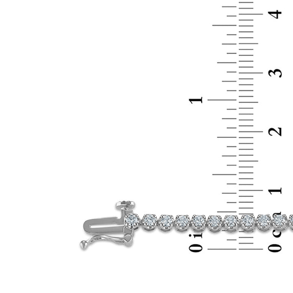 Signature EcoLove 2 CTW Lab Grown Diamond 7-inch Tennis Bracelet in 14KT White Gold