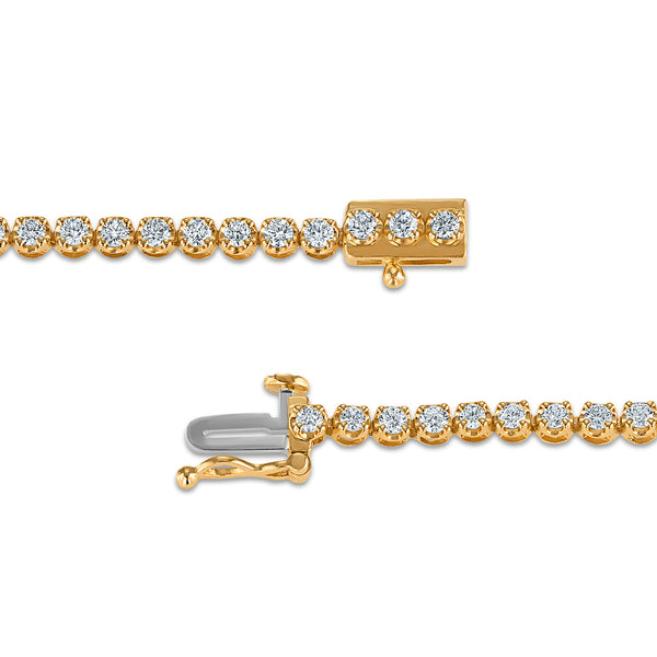 Signature EcoLove 2 CTW Lab Grown Diamond 7-inch Tennis Bracelet in 14KT Yellow Gold