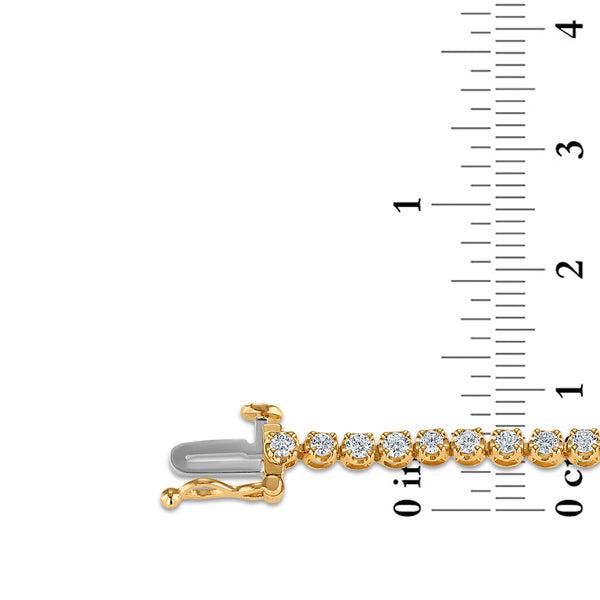 Signature EcoLove 2 CTW Lab Grown Diamond 7-inch Tennis Bracelet in 14KT Yellow Gold