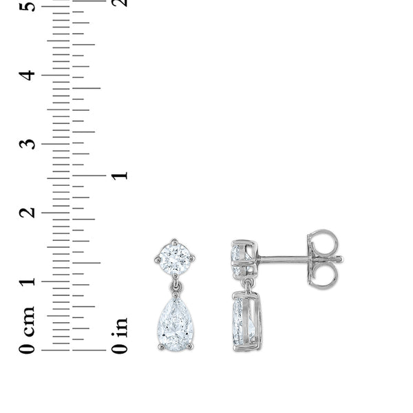 Signature EcoLove 1 1/2 CTW Lab Grown Diamond Earrings in 14KT White Gold