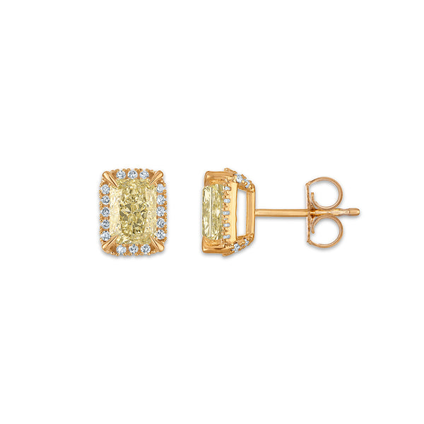 Signature EcoLove 2-1/4 CTW Fancy Yellow Lab Grown Diamond Earrings in 14KT Yellow Gold