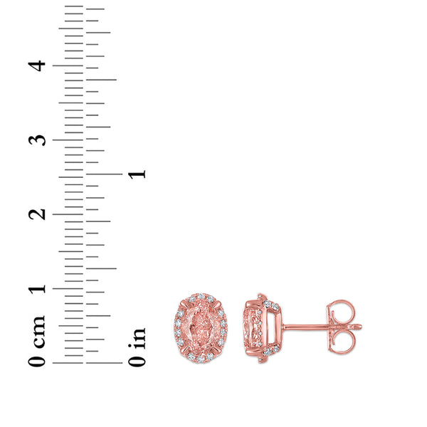 Signature EcoLove 2-1/4 CTW Fancy Pink Lab Grown Diamond Earrings in 14KT Rose Gold