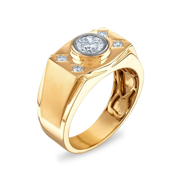 Signature EcoLove 1 CTW Lab Grown Diamond Ring in 14KT Yellow Gold