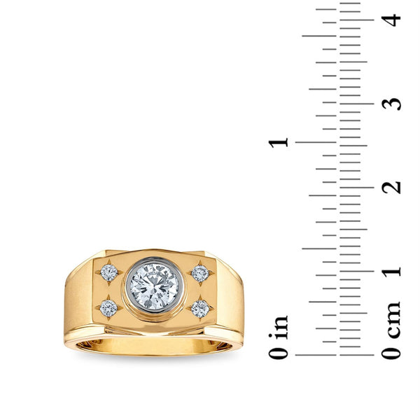 Signature EcoLove 1 CTW Lab Grown Diamond Ring in 14KT Yellow Gold