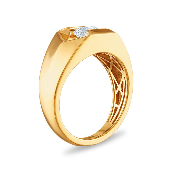 Signature EcoLove 1 CTW Lab Grown Diamond Solitaire Ring in 14KT Yellow Gold