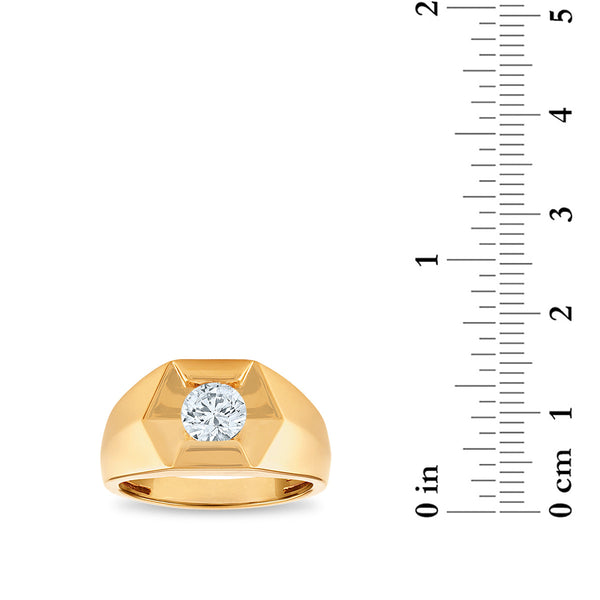 Signature EcoLove 1 CTW Lab Grown Diamond Solitaire Ring in 14KT Yellow Gold