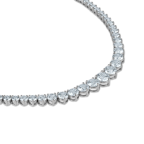 Signature EcoLove 12 CTW Diamond Tennis 17-inch Necklace in 14KT White Gold