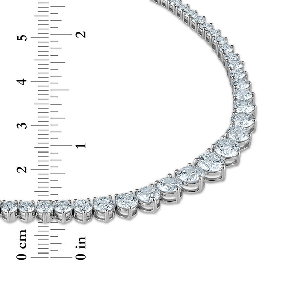 Signature EcoLove 12 CTW Diamond Tennis 17-inch Necklace in 14KT White Gold