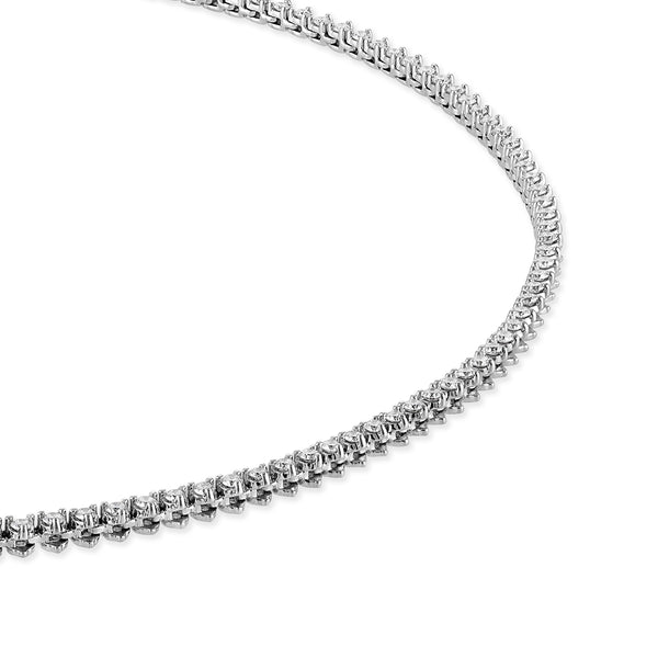 Signature EcoLove 3 CTW Lab Grown Diamond 18-inch Tennis Necklace in 14KT White Gold