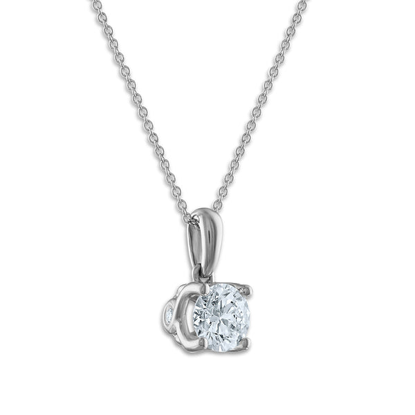 Signature EcoLove 3/4 CTW Lab Grown Diamond Solitaire 18-inch Pendant in 14KT White Gold