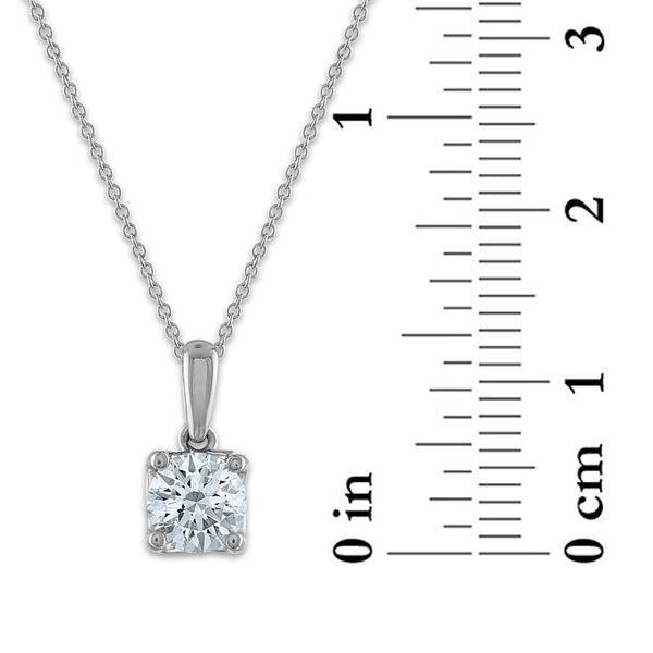 Signature EcoLove 3/4 CTW Lab Grown Diamond Solitaire 18-inch Pendant in 14KT White Gold