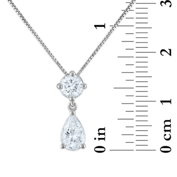 Signature EcoLove 1 CTW Lab Grown Diamond 18-inch Pendant in 14KT White Gold