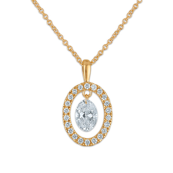 Signature EcoLove 5/8 CTW Lab Grown Diamond 18-inch Pendant in 14KT Yellow Gold