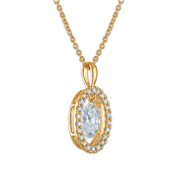 Signature EcoLove 5/8 CTW Lab Grown Diamond 18-inch Pendant in 14KT Yellow Gold