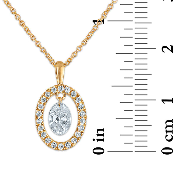 Signature EcoLove 5/8 CTW Lab Grown Diamond 18-inch Pendant in 14KT Yellow Gold