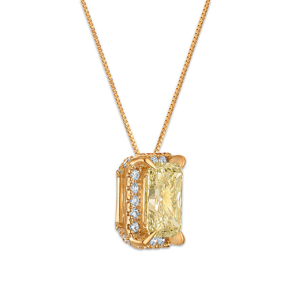 Signature EcoLove 1-3/4 CTW Fancy Yellow Lab Grown Diamond Pendant in 14KT Yellow Gold