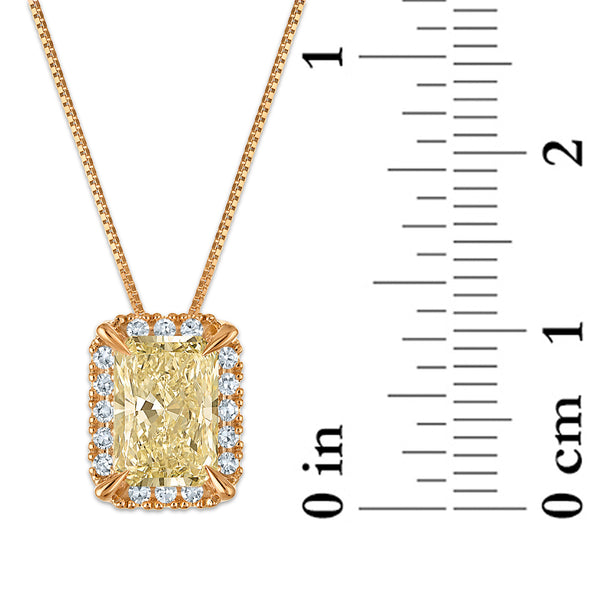 Signature EcoLove 1-3/4 CTW Fancy Yellow Lab Grown Diamond Pendant in 14KT Yellow Gold