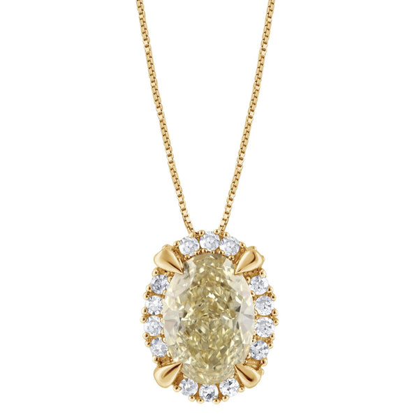 Signature EcoLove 1-3/4 CTW Fancy Yellow Lab Grown Diamond Pendant in 14KT Yellow Gold