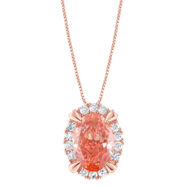 Signature EcoLove 1-3/4 CTW Fancy Pink Lab Grown Diamond Pendant in 14KT Rose Gold