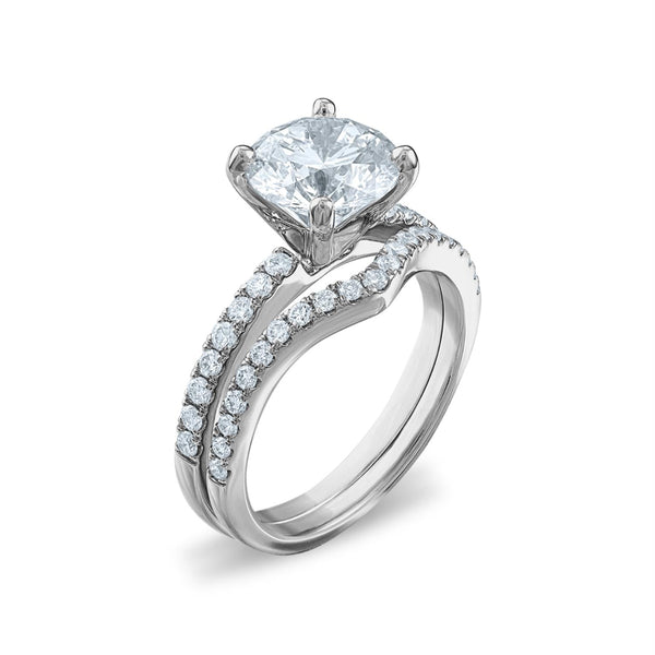 Signature EcoLove Diamond Dreams 3 CTW Lab Grown Diamond Bridal Set Ring in 14KT White Gold