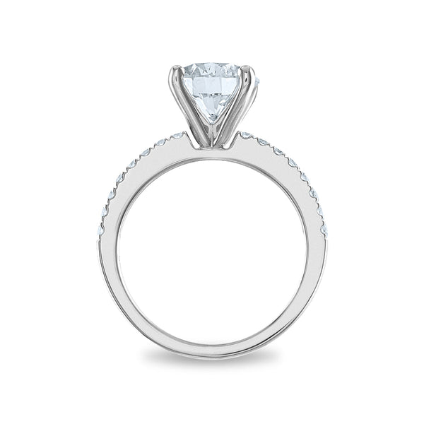 Signature EcoLove Diamond Dreams 3 CTW Lab Grown Diamond Bridal Set Ring in 14KT White Gold