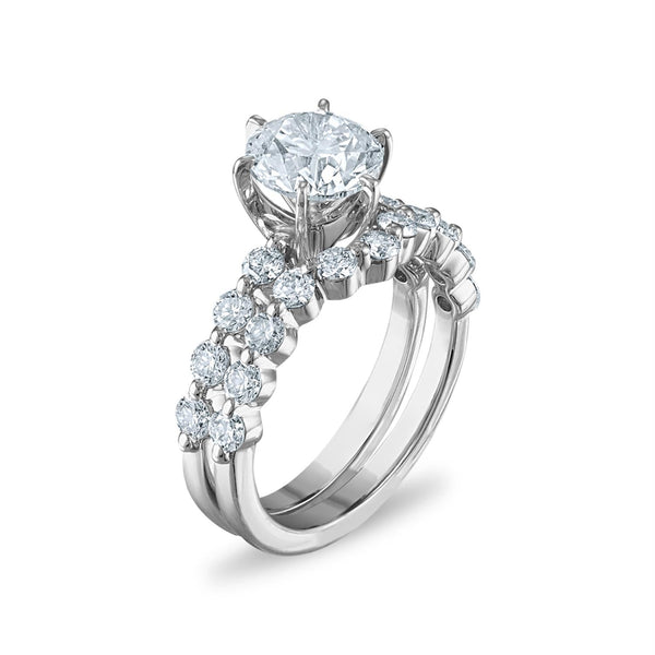 Signature EcoLove Diamond Dreams 3 1/8 CTW Lab Grown Diamond Bridal Set Ring in 14KT White Gold