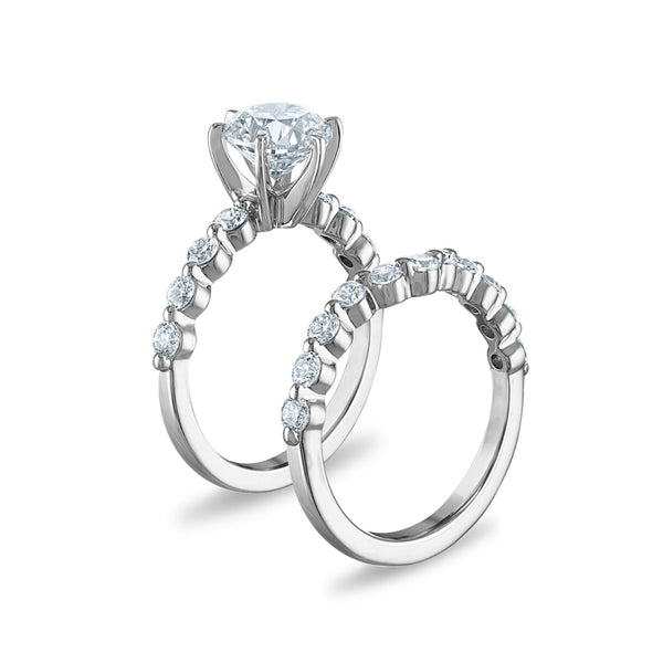 Signature EcoLove Diamond Dreams 3 1/8 CTW Lab Grown Diamond Bridal Set Ring in 14KT White Gold